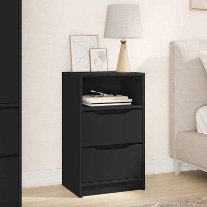 Comodino con cassetto Nero 40 x 30 x 467 cm Legno multistrato