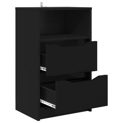 Comodino Nero 40 x 30 x 467 cm Legno ingegnerizzato