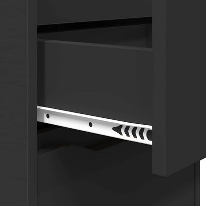 Comodini 2 pcs Nero 40 x 30 x 467 cm Legno multistrato | homemem39