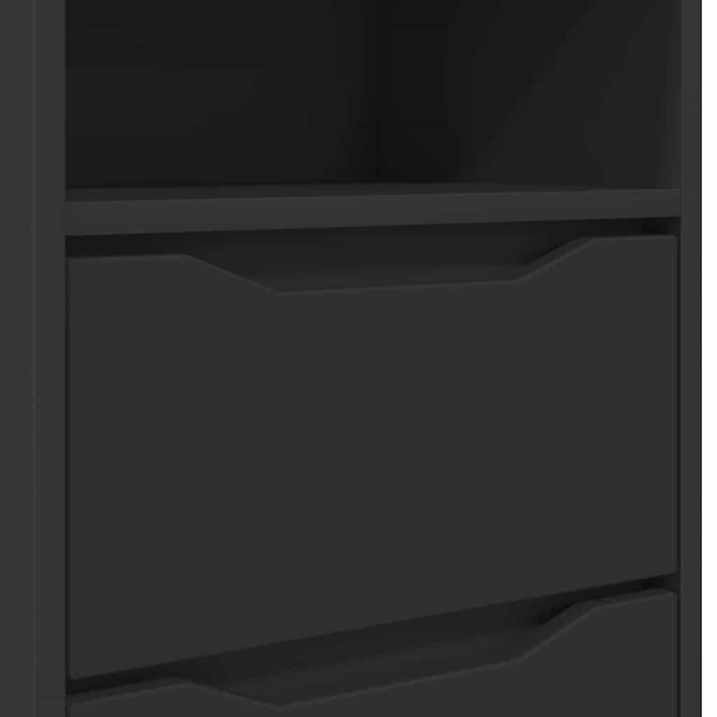 Comodini 2 pcs Nero 40 x 30 x 467 cm Legno multistrato | homemem39