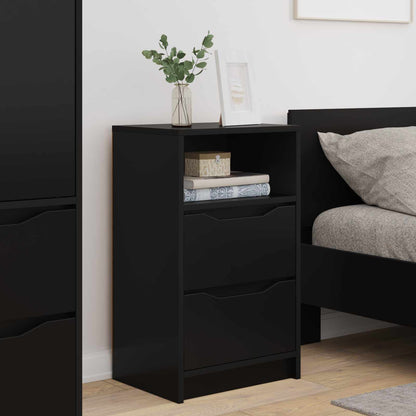 Comodini 2 pz Nero 40 x 30 x 467 cm Legno ingegnerizzato