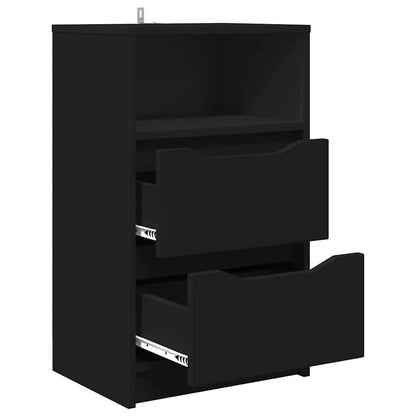 Comodini 2 pcs Nero 40 x 30 x 467 cm Legno multistrato | homemem39