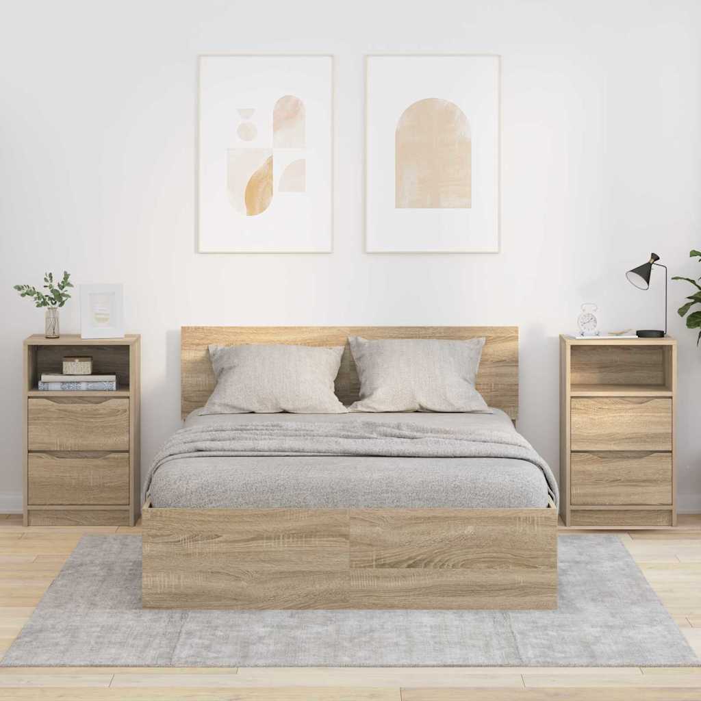 Comodini 2 pcs Rovere Sonoma 40 x 30 x 467 cm Legno multistrato | homemem39