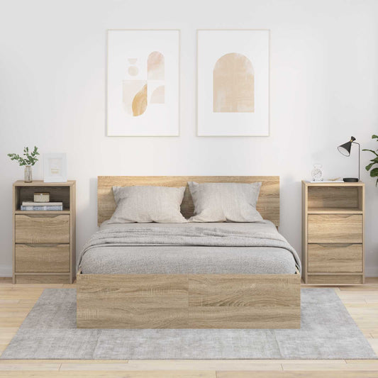 Comodini 2 pz Rovere Sonoma 40 x 30 x 467 cm