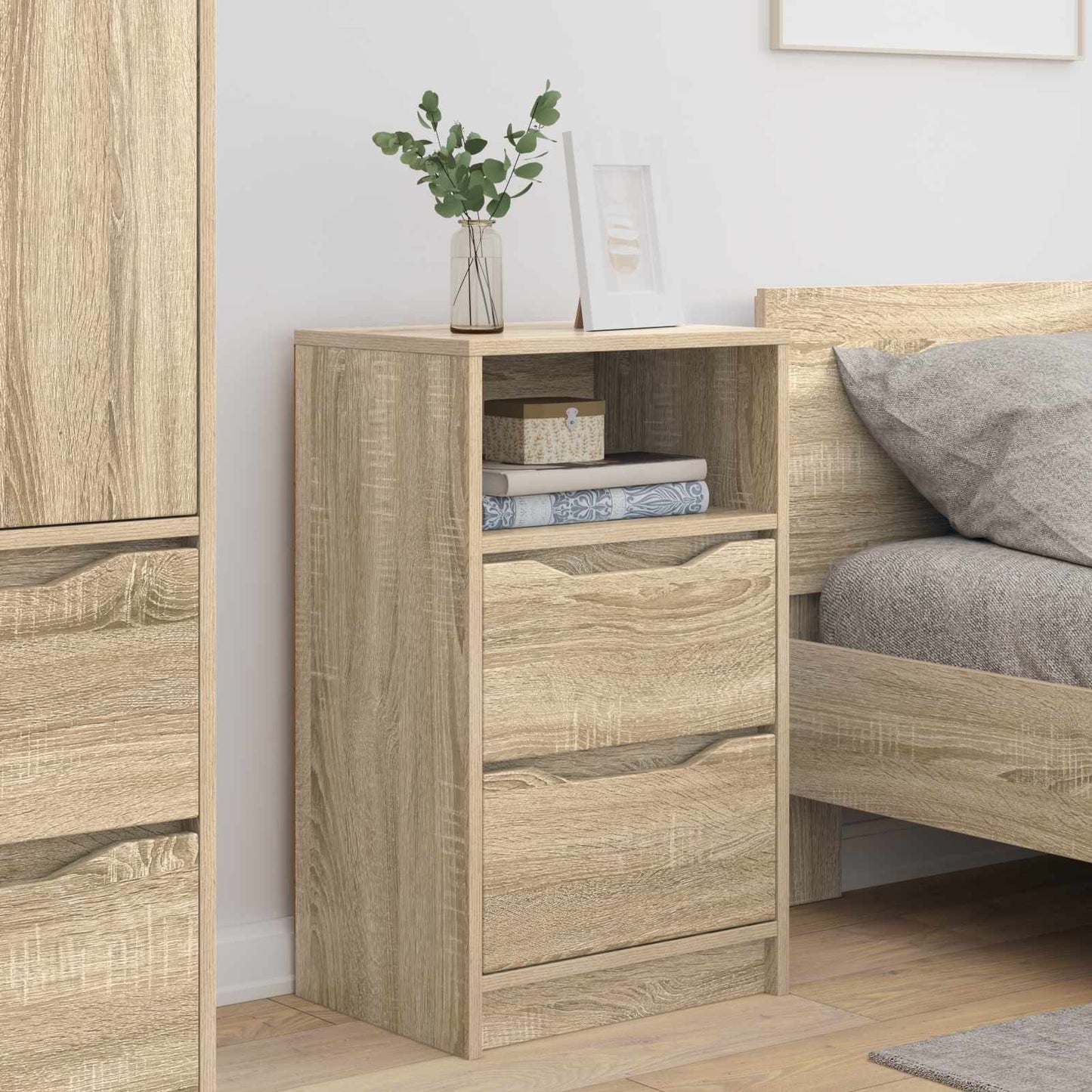 Comodini 2 pz Rovere Sonoma 40 x 30 x 467 cm