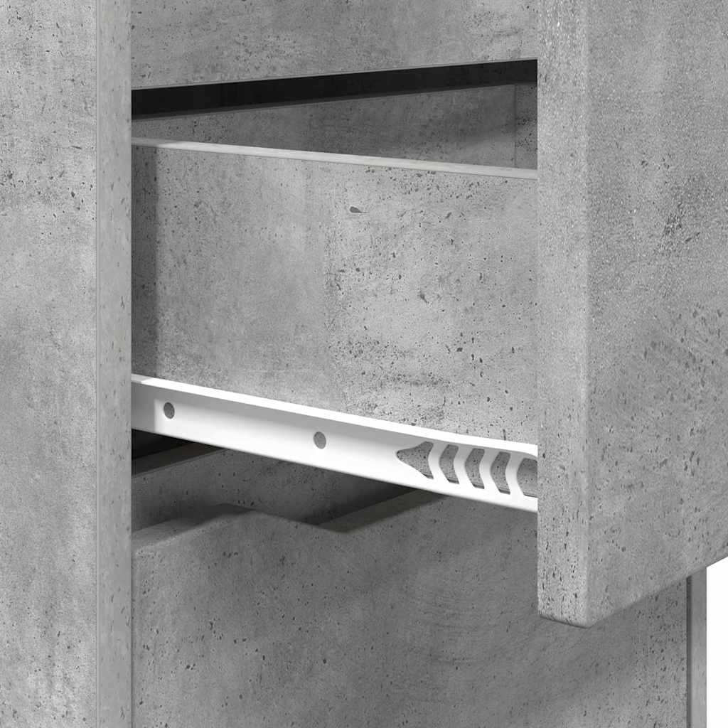 Comodino Grigio cemento 40 x 30 x 467 cm Legno multistrato