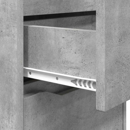 Comodino Grigio cemento 40 x 30 x 467 cm Legno multistrato