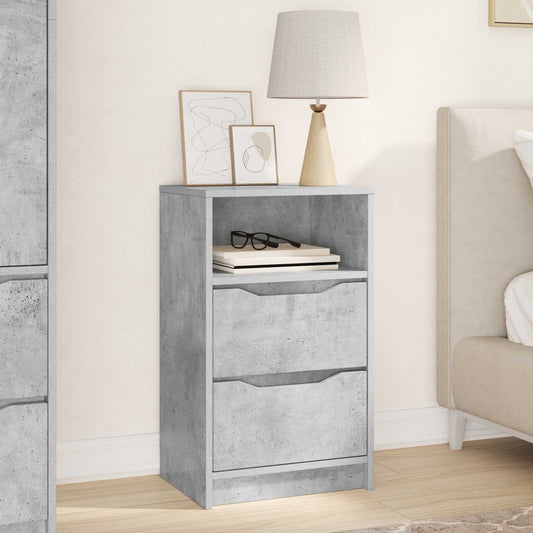Comodino Grigio cemento 40 x 30 x 467 cm Legno ingegnerizzato