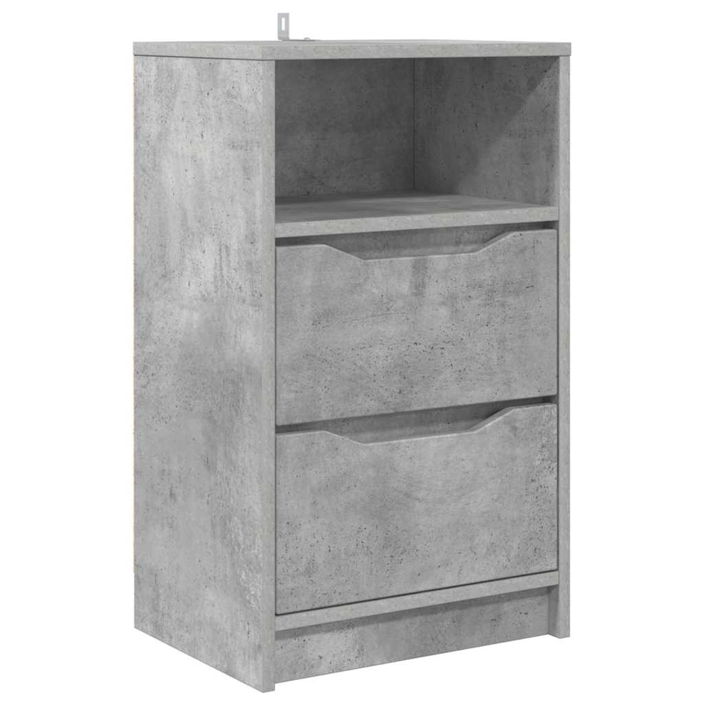 Comodino Grigio cemento 40 x 30 x 467 cm Legno multistrato