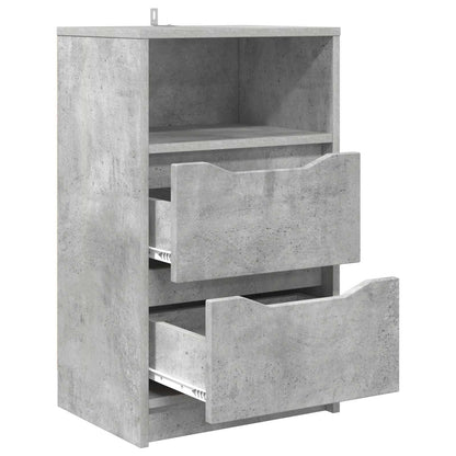 Comodino Grigio cemento 40 x 30 x 467 cm Legno ingegnerizzato