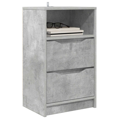 Comodino Grigio cemento 40 x 30 x 467 cm Legno ingegnerizzato