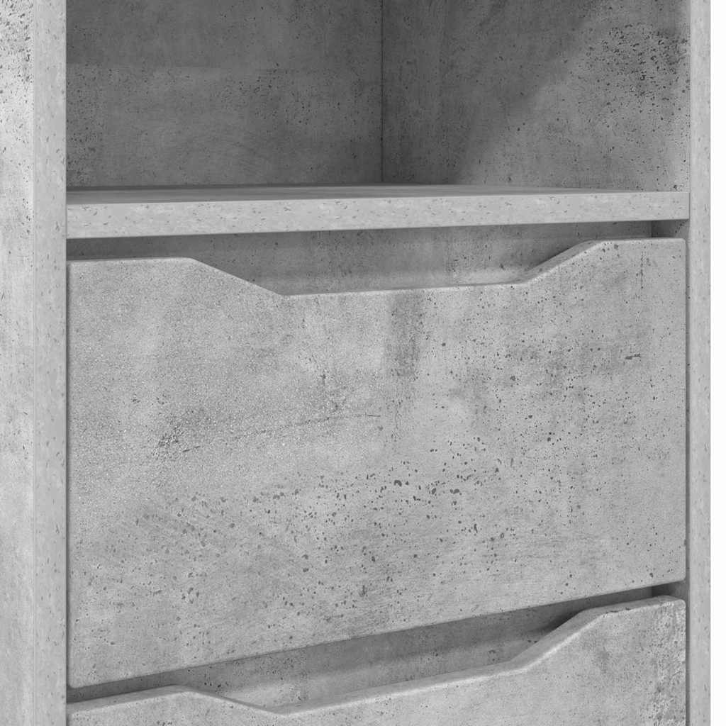 Comodini con cassetto 2 pcs Grigio cemento 40 x 30 x 467 cm | homemem39