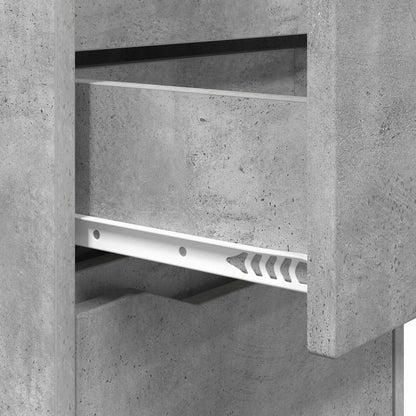 Comodini 2 pz Grigio cemento 40 x 30 x 467 cm