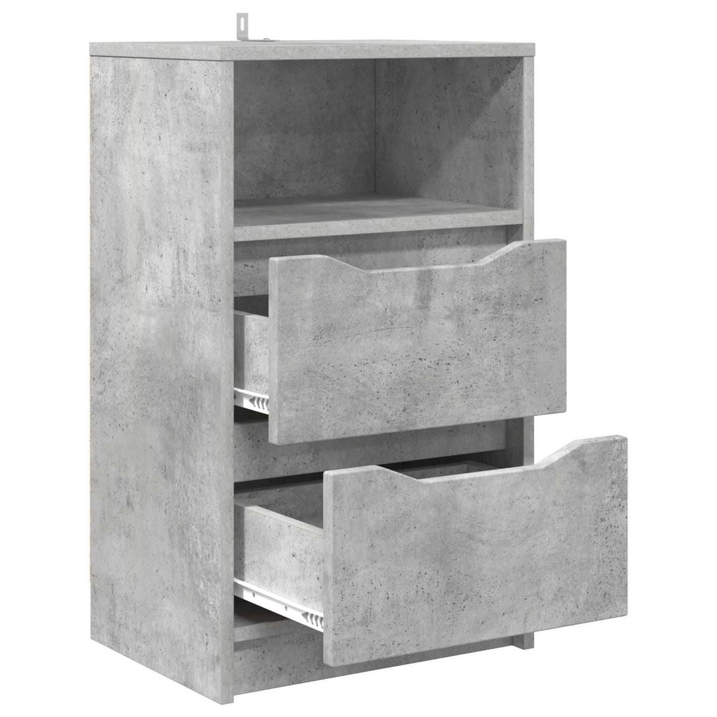 Comodini 2 pz Grigio cemento 40 x 30 x 467 cm