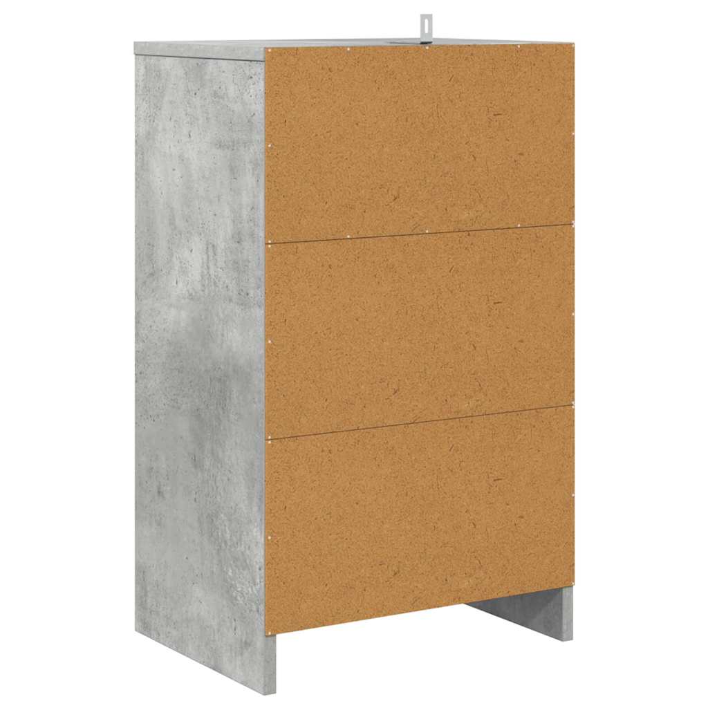 Comodini con cassetto 2 pcs Grigio cemento 40 x 30 x 467 cm | homemem39