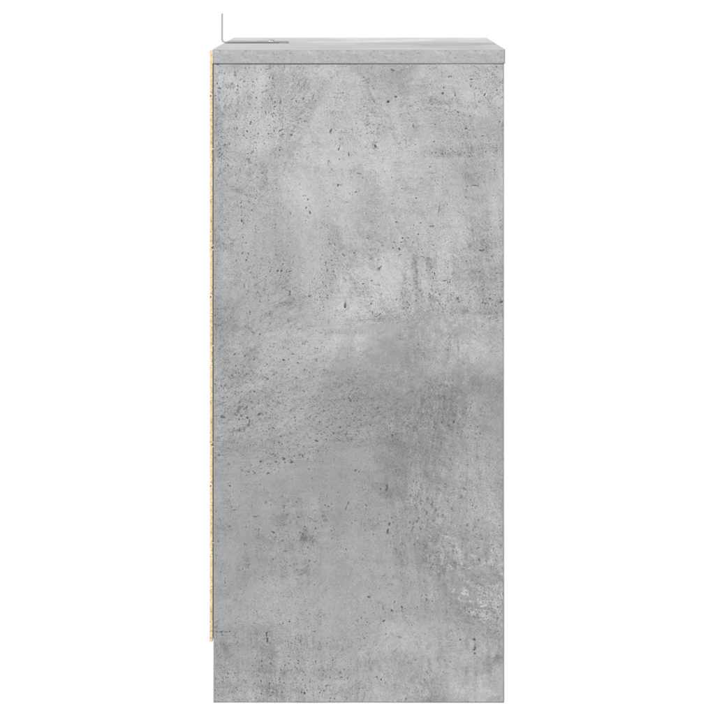 Comodini con cassetto 2 pcs Grigio cemento 40 x 30 x 467 cm | homemem39