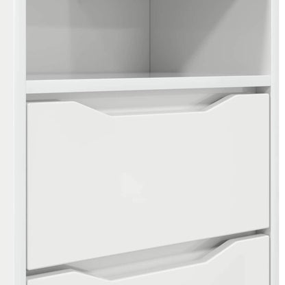 Comodino Bianco Lucido 40 x 30 x 467 cm Legno multistrato | homemem39
