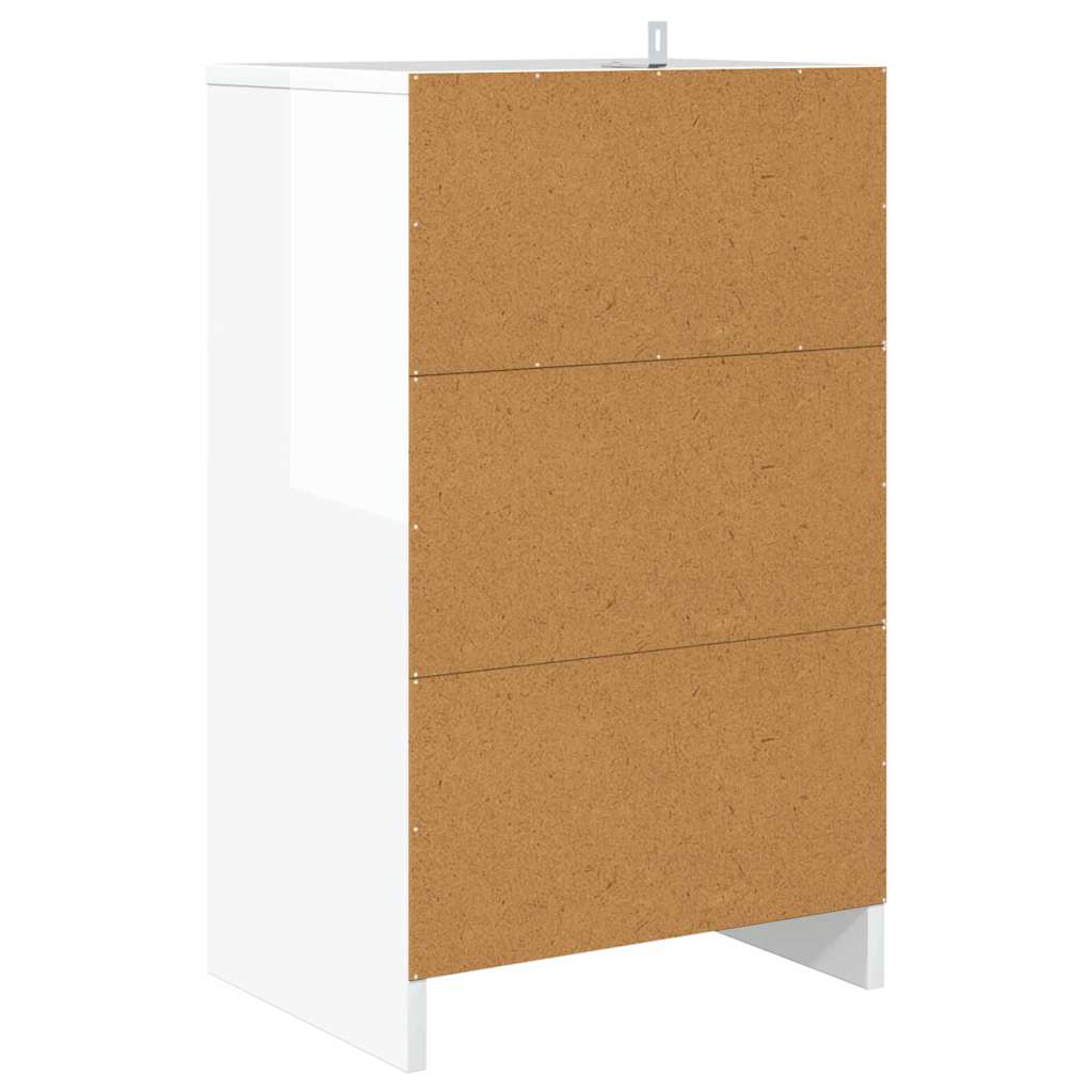Comodini 2 pcs Bianco Lucido 40 x 30 x 467 cm Legno multistrato | homemem39