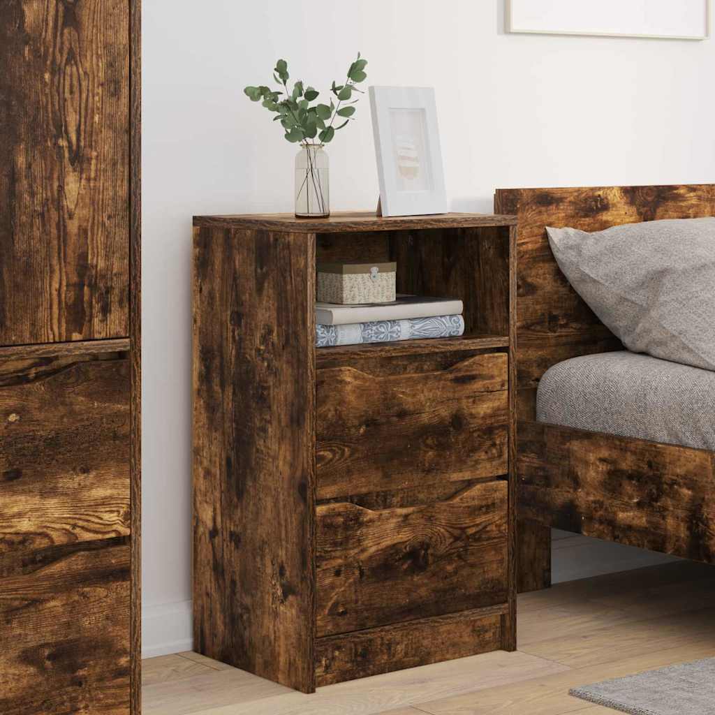 Comodini 2 pcs Rovere fumé 40 x 30 x 467 cm Legno multistrato | homemem39