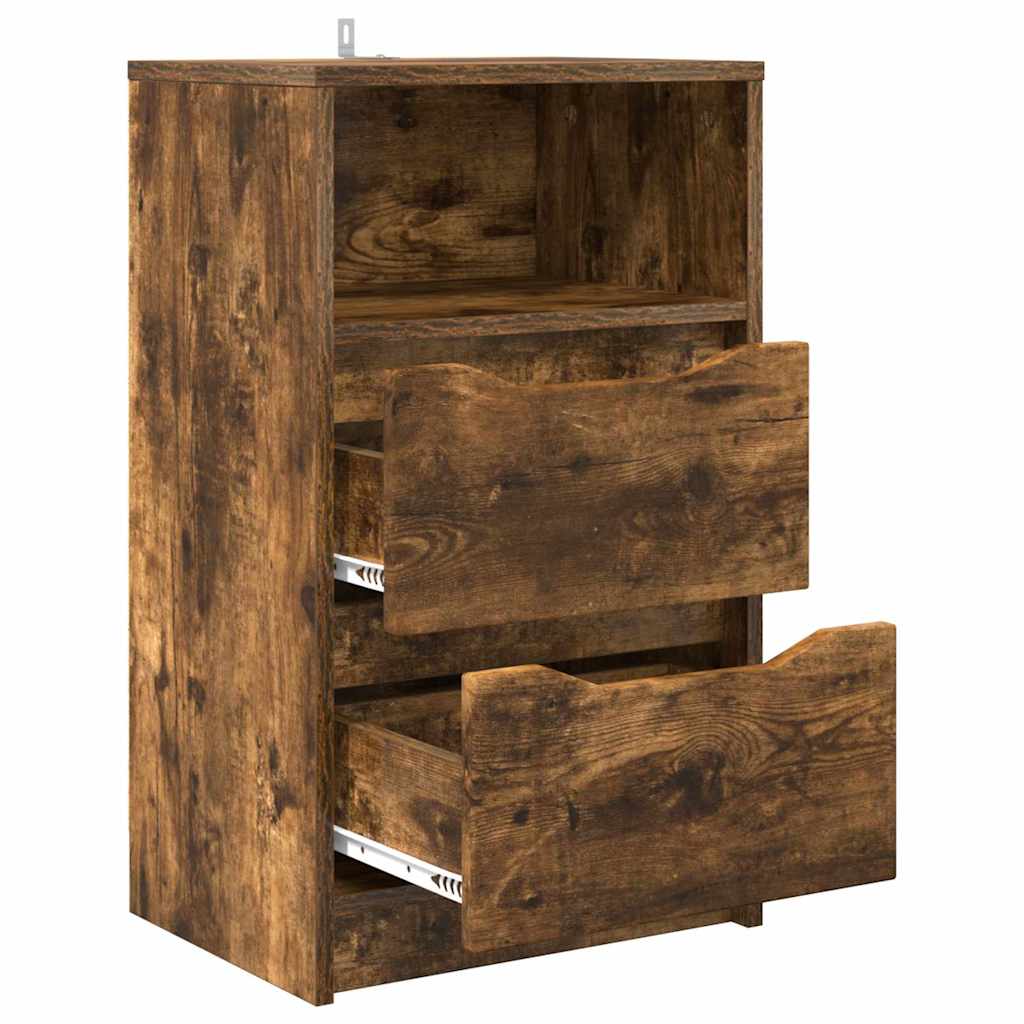 Comodini 2 pcs Rovere fumé 40 x 30 x 467 cm Legno multistrato | homemem39
