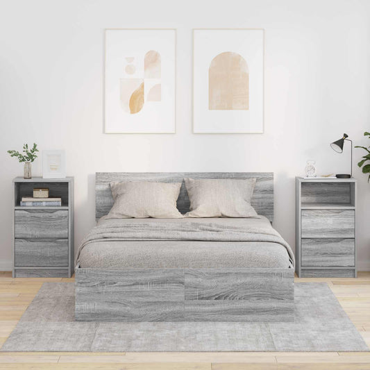 Comodini 2 pz Grigio Sonoma 40 x 30 x 467 cm