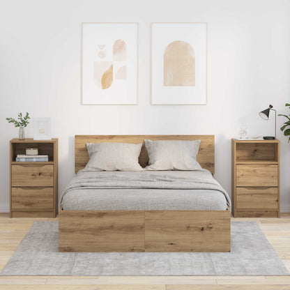 Comodini 2 pz Rovere artigianale 40 x 30 x 467 cm