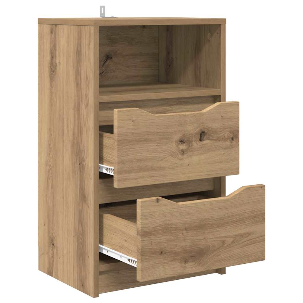 Comodini con cassetto 2 pcs Rovere artigianale 40 x 30 x 467 cm | homemem39