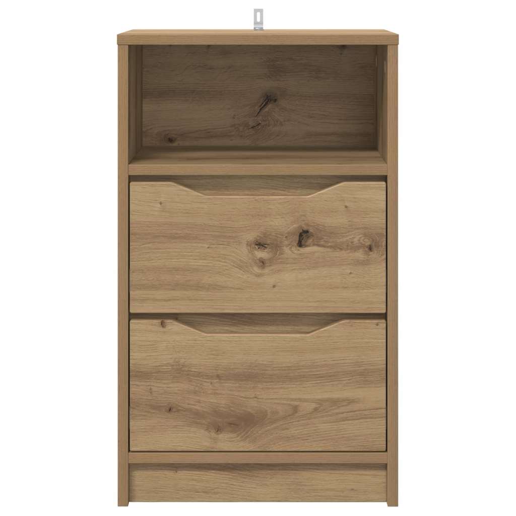 Comodini con cassetto 2 pcs Rovere artigianale 40 x 30 x 467 cm | homemem39