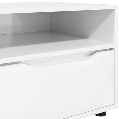 Mobile TV Bianco Lucido 100 x 48 x 43 cm Legno multistrato