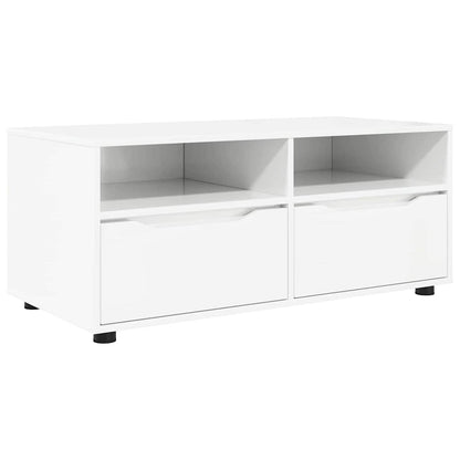 Mobile TV Bianco Lucido 100 x 48 x 43 cm Legno multistrato