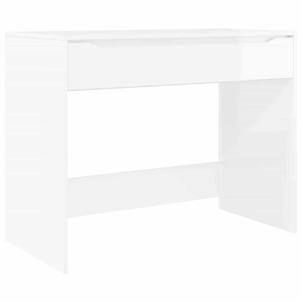 Scrivania Bianco Lucido 100 x 50 x 78 cm Legno ingegnerizzato | homemem39