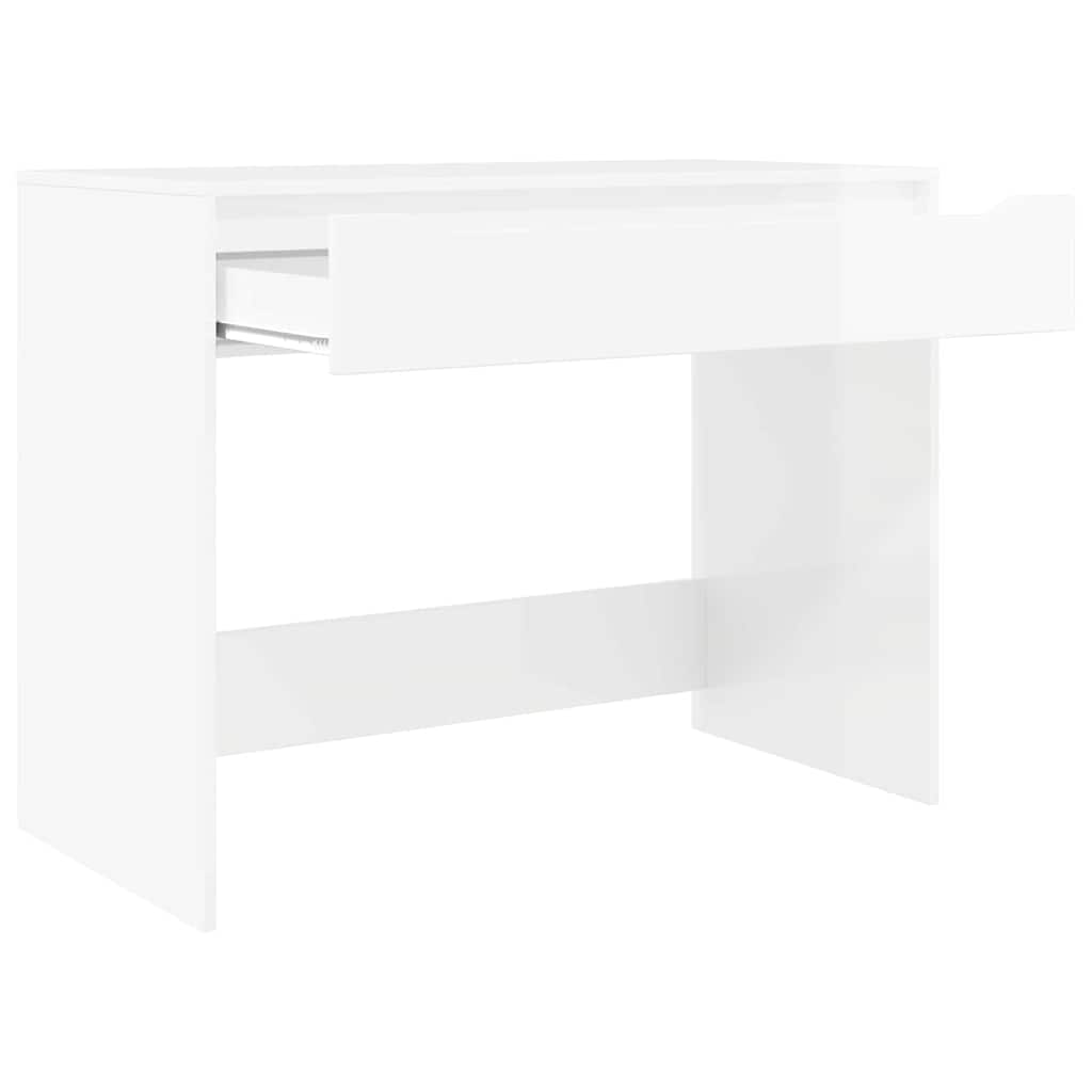 Scrivania Bianco Lucido 100 x 50 x 78 cm Legno ingegnerizzato | homemem39
