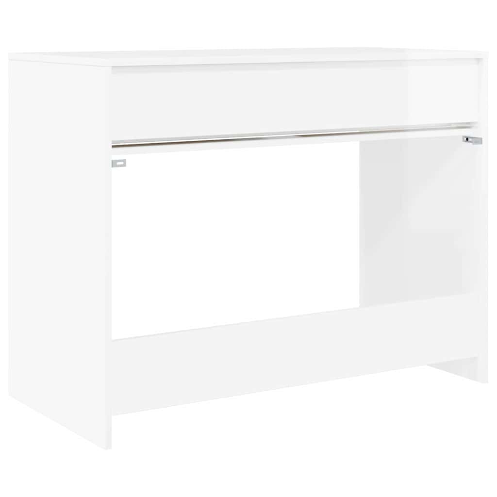 Scrivania Bianco Lucido 100 x 50 x 78 cm Legno ingegnerizzato | homemem39