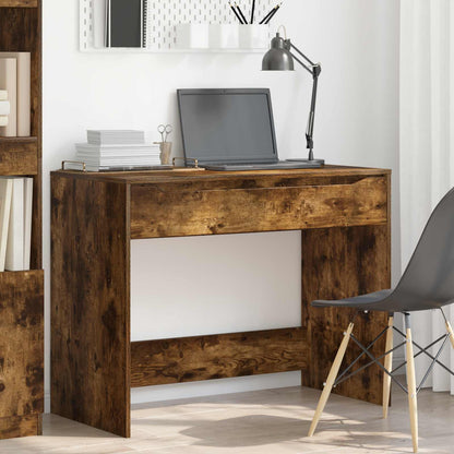 Scrivania con cassetto Quercia Affumicata 100 x 50 x 78 cm | homemem39