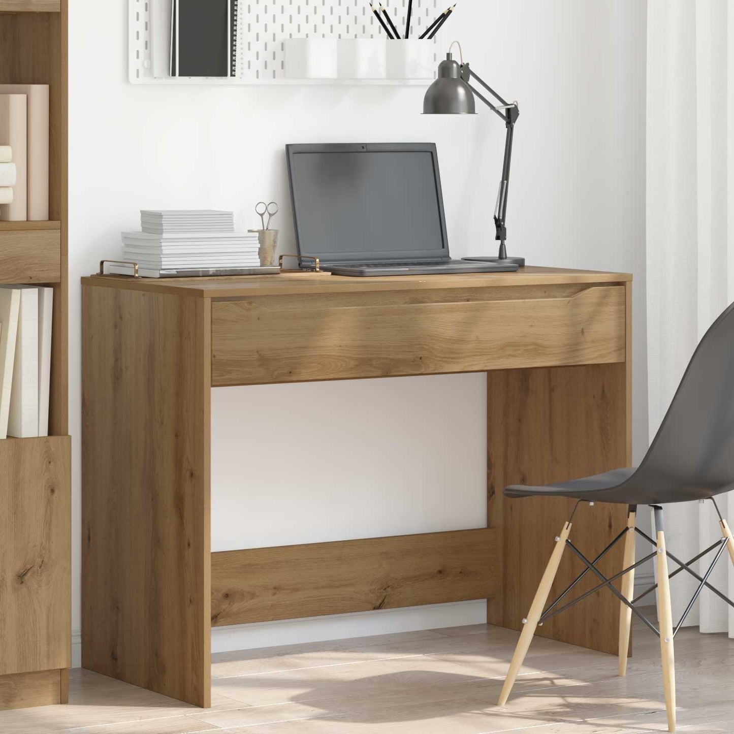 Scrivania con cassetto Rovere Artigianale 100 x 50 x 78 cm