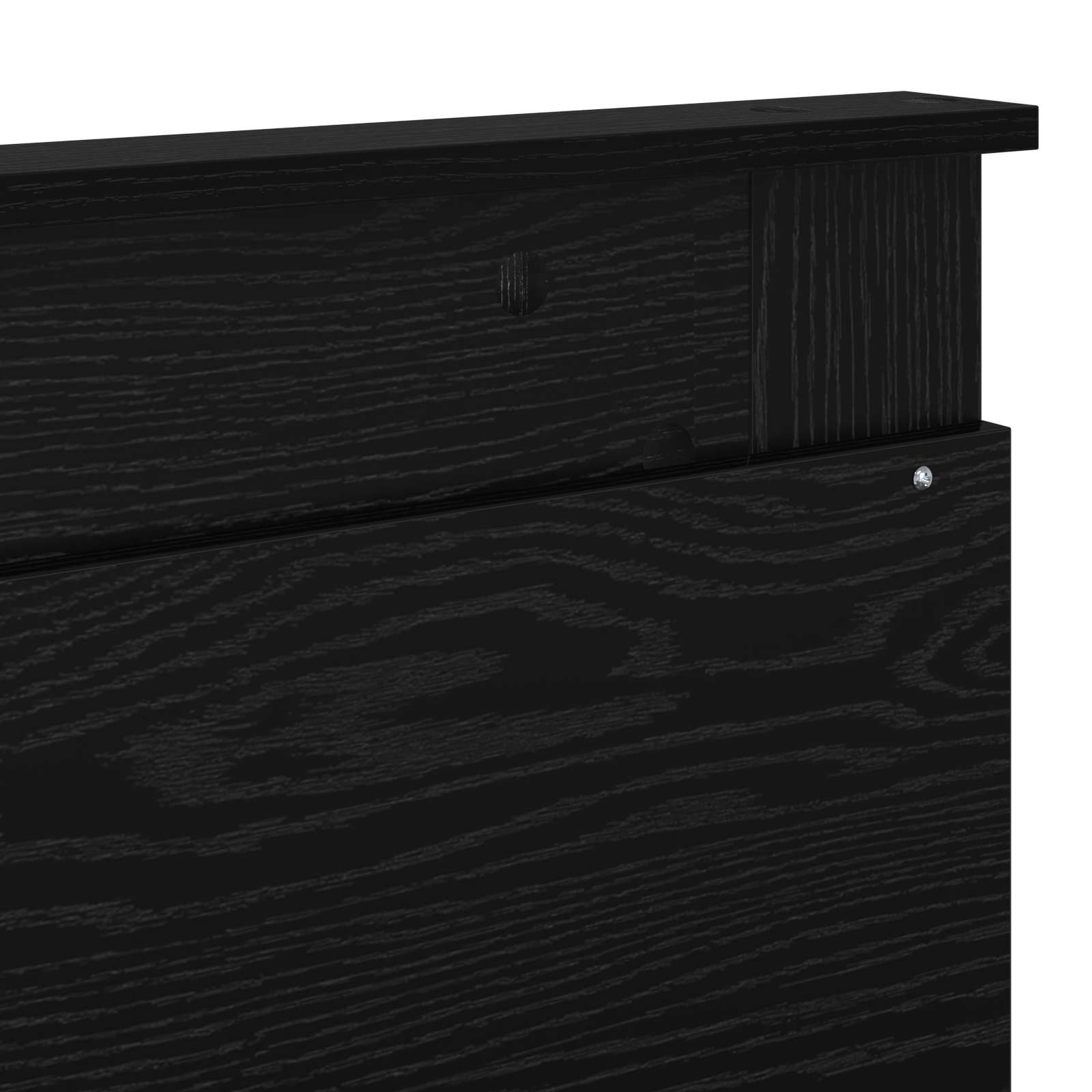 Testiera con testiera Rovere Nero 200 cm Legno multistrato | homemem39