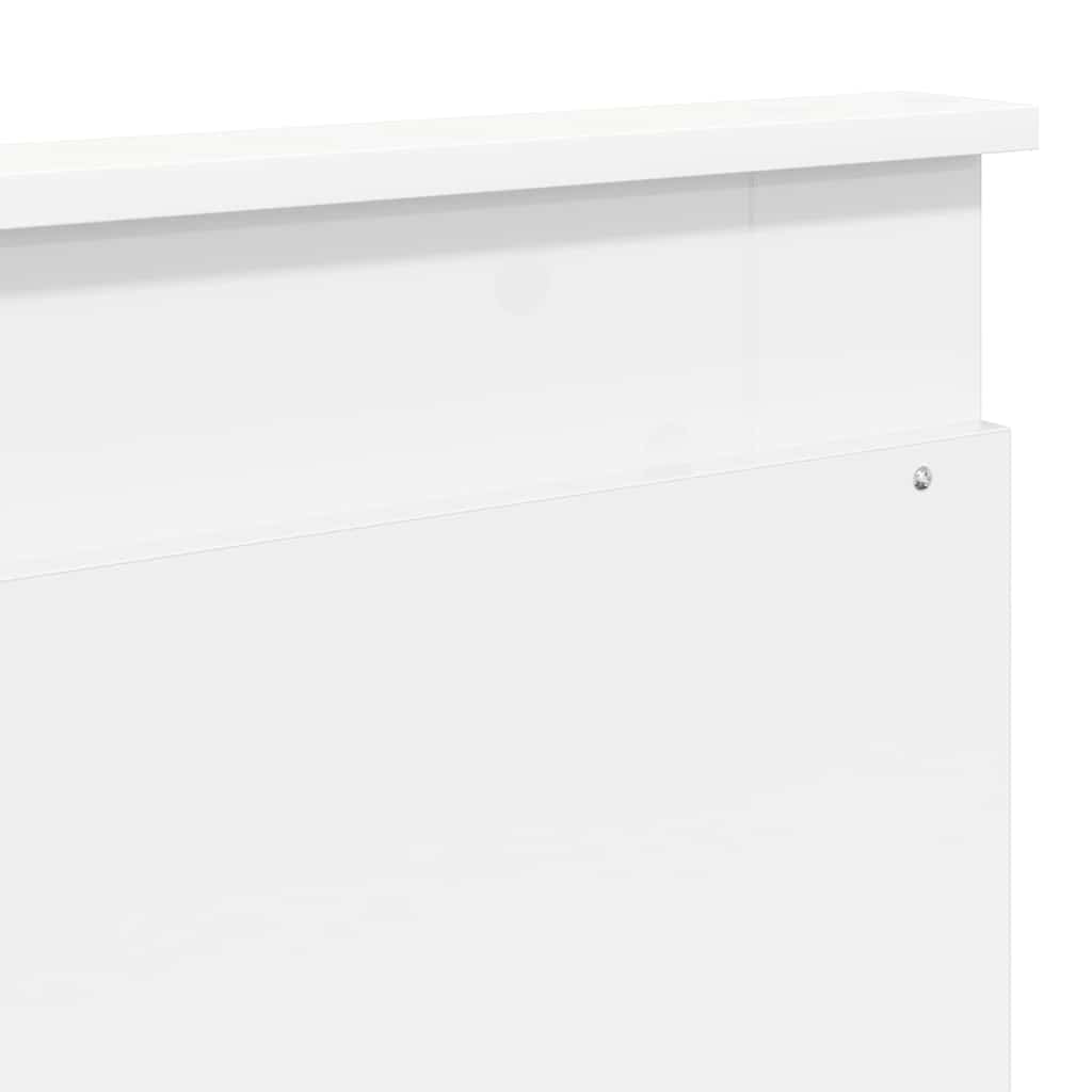 Testiera con testiera Bianco 180 cm Legno multistrato