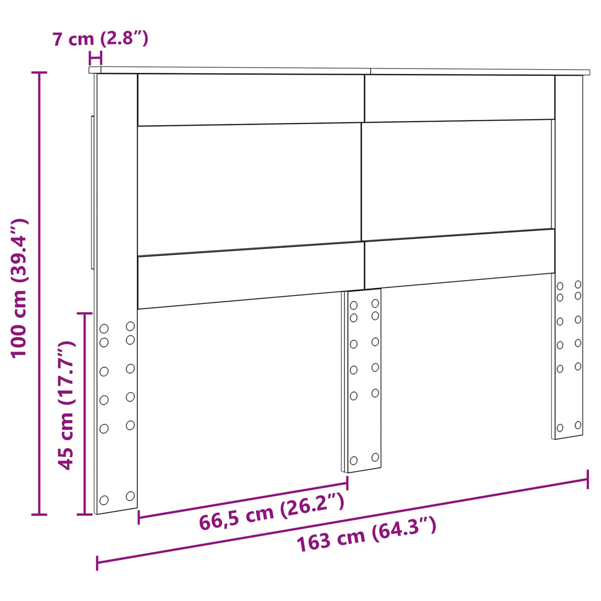 Testiera Grigio Sonoma Legno ingegnerizzato | homemem39
