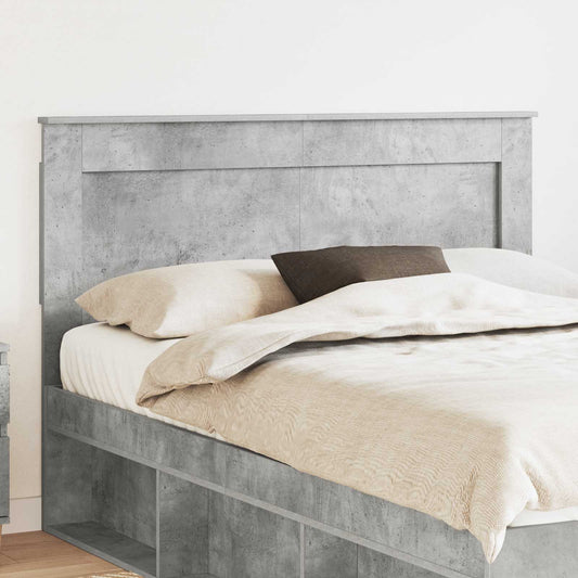 Testiera con testiera Grigio cemento 140 cm Legno multistrato | homemem39