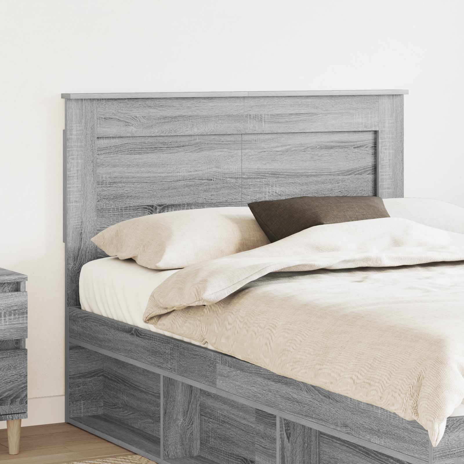 Testiera con testiera Grigio Sonoma 135 cm Legno multistrato | homemem39