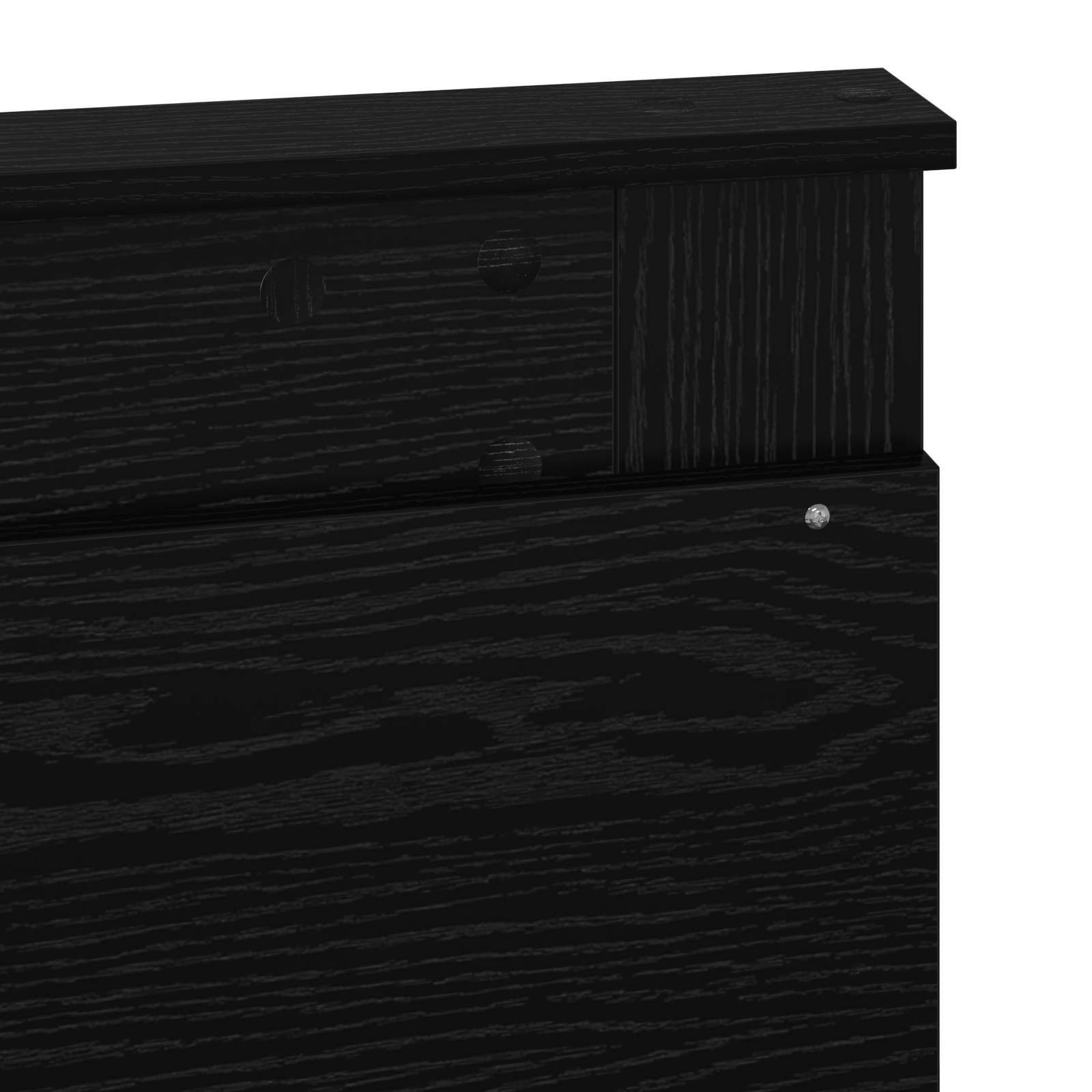 Testiera con testiera Rovere Nero 120 cm Legno multistrato | homemem39