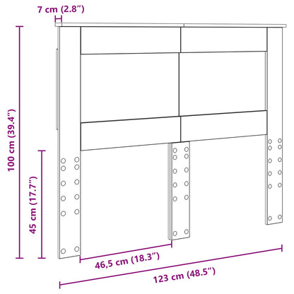 Testiera con testiera Grigio Sonoma 120 cm Legno multistrato | homemem39
