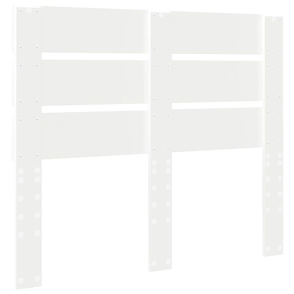 Testiera con testiera Bianco 135 cm Legno multistrato