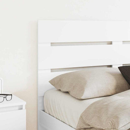 Testiera con testiera Bianco 120 cm Legno multistrato