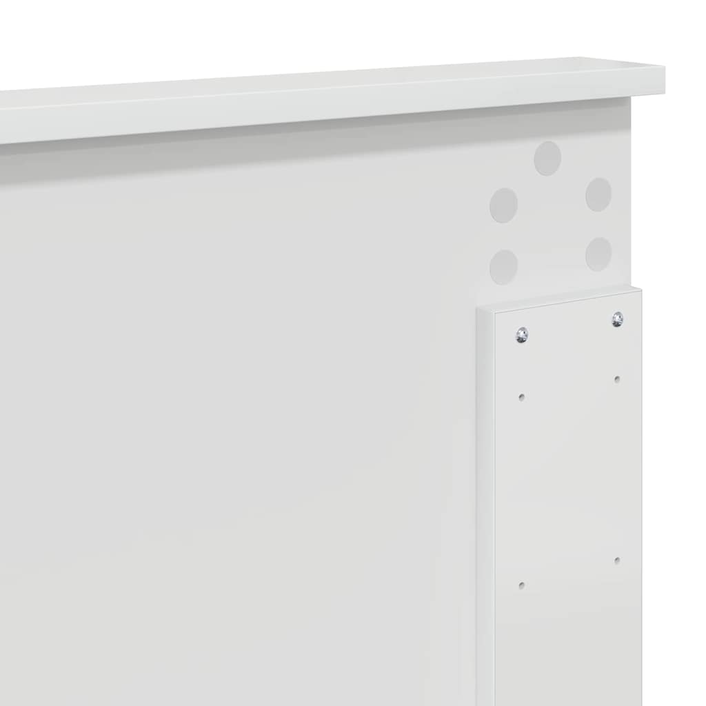 Testiera con testiera Bianco Lucido 200 cm Legno multistrato