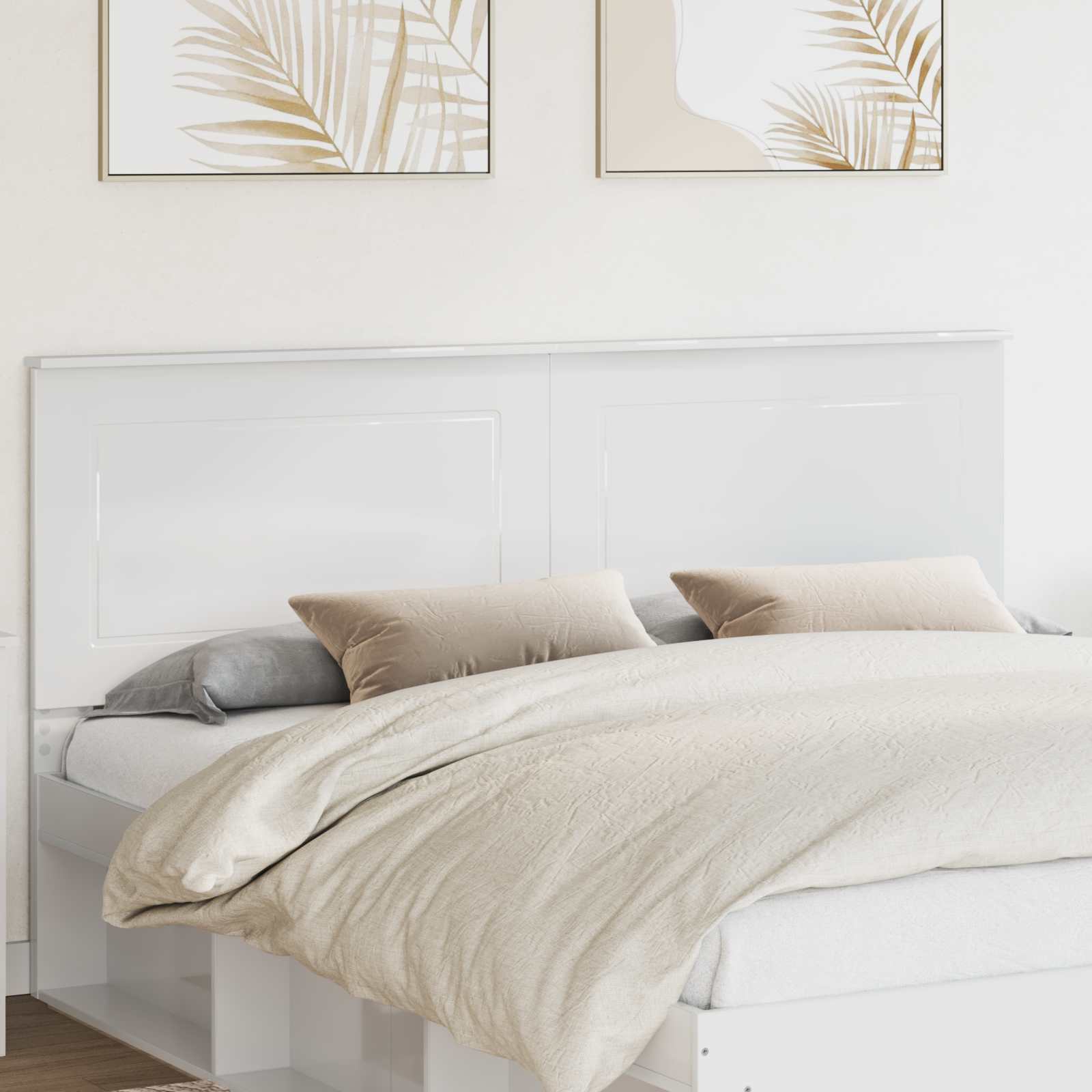 Testiera Bianco Lucido 100 cm Legno ingegnerizzato | homemem39