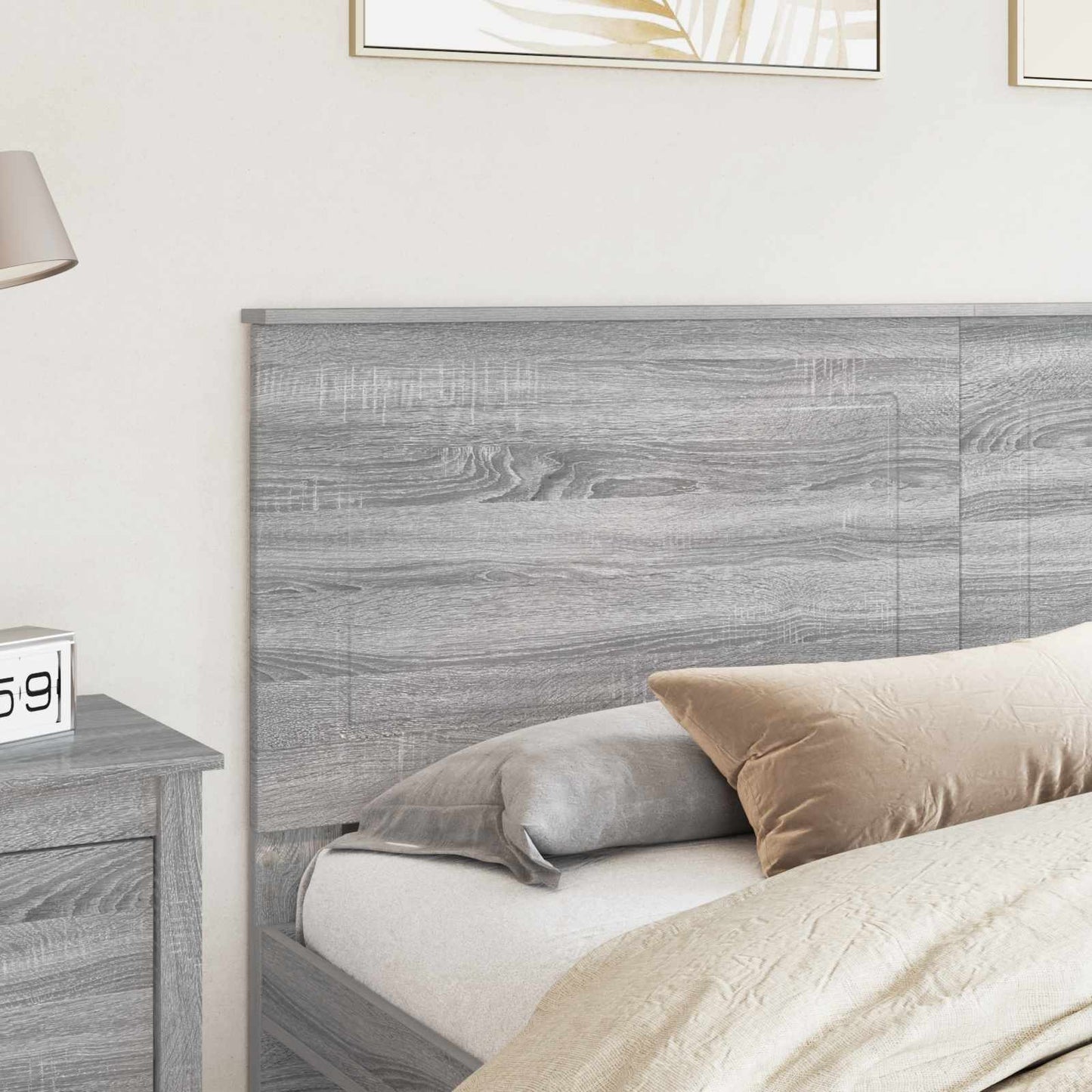 Testiera Sonoma grigia 100 cm Legno ingegnerizzato | homemem39