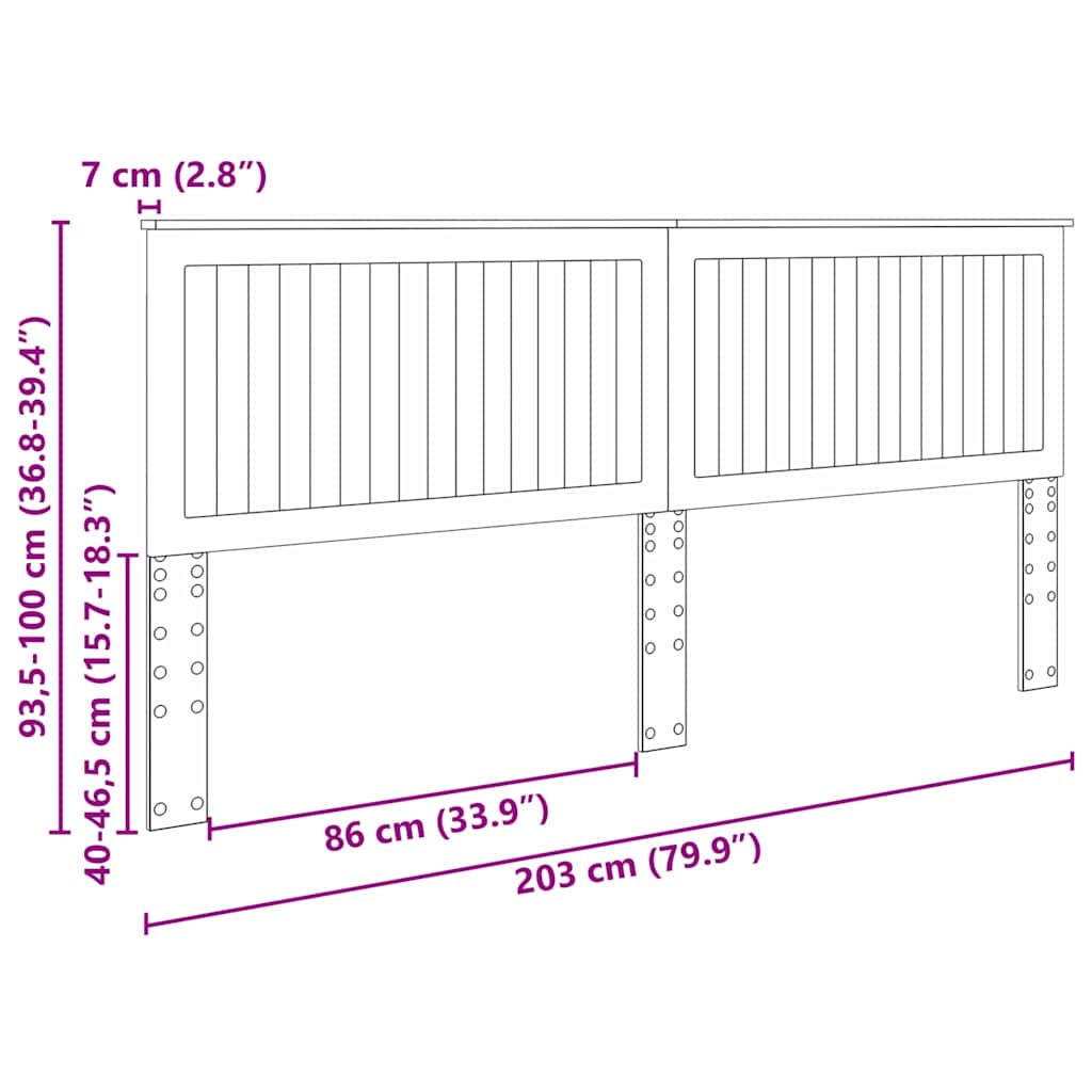 Testiera con testiera Legno vecchio 200 cm Legno multistrato