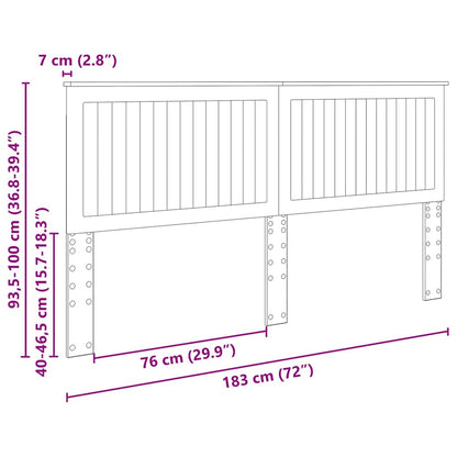 Testiera con testiera Bianco 180 cm Legno multistrato