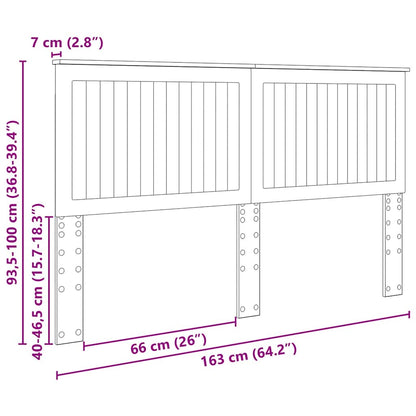 Testiera con testiera Rovere fumé 160 cm Legno multistrato